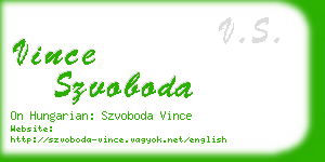 vince szvoboda business card